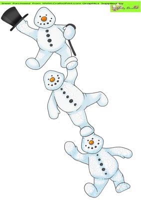 Snowman Tower Doodles Large Image
