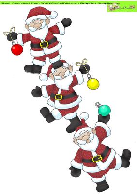 Stacking Santa Doodles Large Image