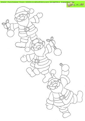 Stacking Santa Doodles Digital Stamp