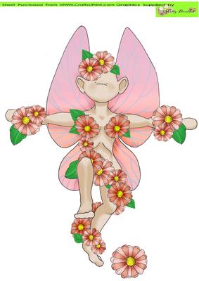 Flower Fairy Doodles Large Image