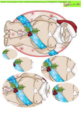 Cheeky Santa Doodles Pyramage