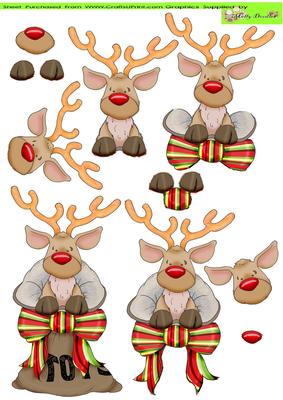 Sack'o Reindeer Doodles