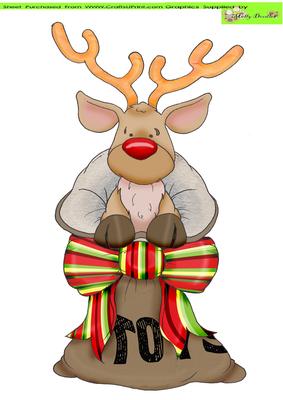 Sack'o Reindeer Doodles Large Image