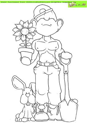 Handy Man Doodles Digital Stamp