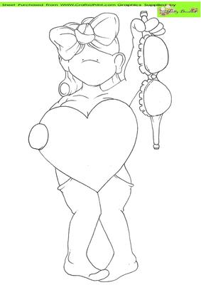 Be My Valentine Doodles Digital Stamp
