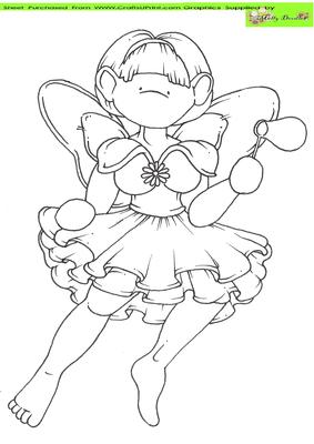 Bubble Fairy Doodles Digital Stamp