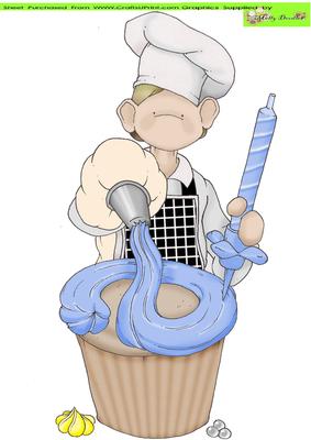 Freshly Baked Doodles Large Image Blue Iced