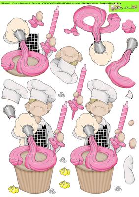Freshly Baked Doodles Pink Iced
