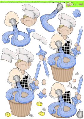 Freshly Baked Doodles Blue Iced
