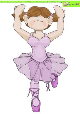 Pink Ballet Doodles Large Image
