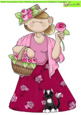 Flower Seller Doodles Large Image