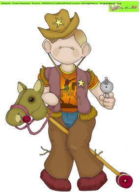 Cowboy Doodles Dandy Large Image