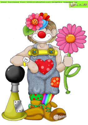 Horny Clown Doodles Large Image
