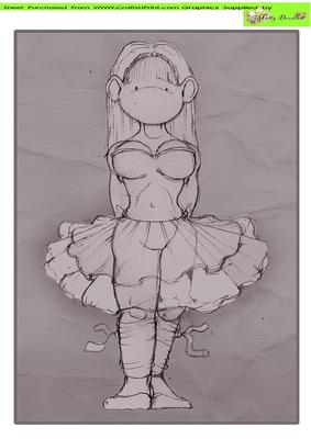 Dancer Sketch Doodles Large Image