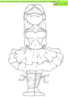 Swan Lake Doodles Digital Stamp