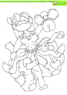 Jingle Bells Doodles Digital Stamp