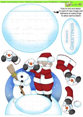 Snowmans Head Doodles Shaped Card