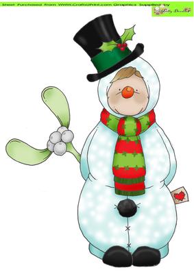 Snowman Suit Doodles Large Image