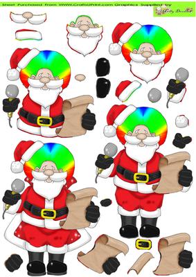 Rockstar Santa Doodles