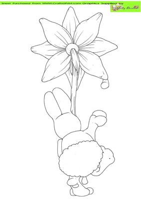 Daffy Bunny Doodles Digital Stamp (backside)