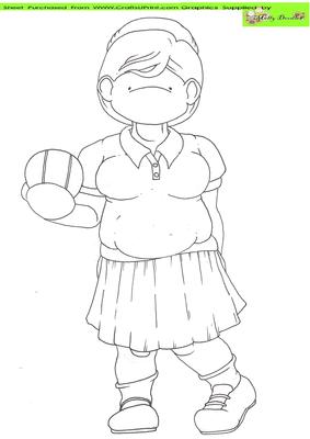 Lawn Bowls Doodles Digital Stamp