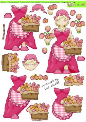 Tulip Flower Seller Doodles