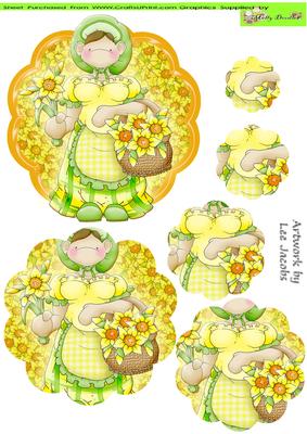 Daffodil Flower Seller Doodles Pyramage