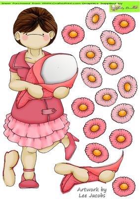 Make Your Own Bouquet Doodles Pink Daisy