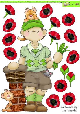 Make Your Own Bouquet Doodles Boy Large Image