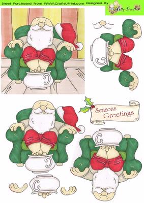 Santa Doodles Soaking His Feet