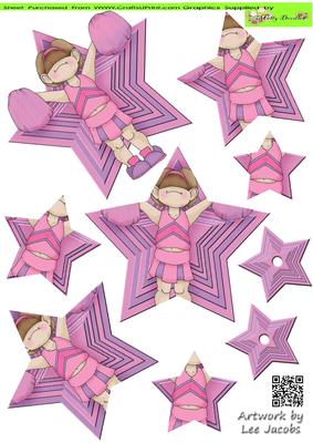 Cheer Leader Doodles Star Pyramage
