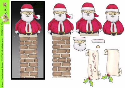 Santa Doodles Stuck in the Chimney