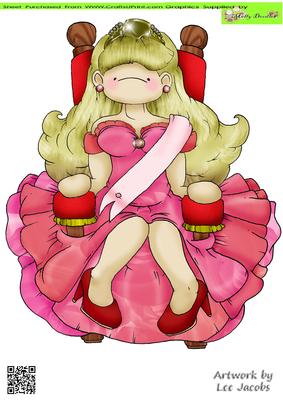 Beauty Queen Doodles Large Image