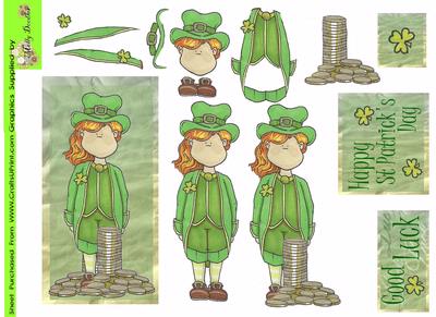 Good Luck Leprechaun Doodles with Coins