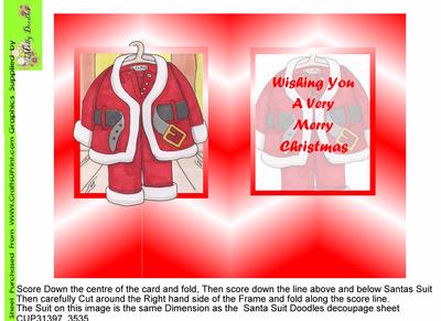Santa Suit Doodles Quick Card