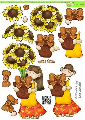 Pot of Sunflower Doodles