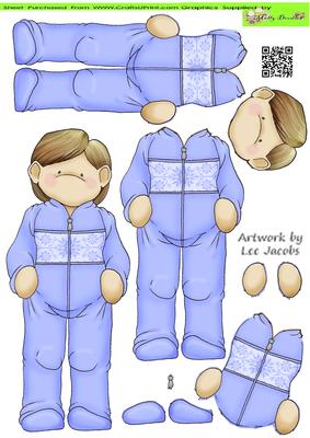 Onesie Doodles Blue