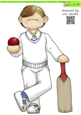 Cricketing Doodles Large Image
