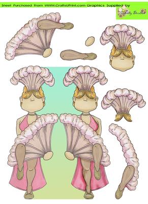 Show Girl Doodles Quick Card