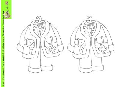 Santa Doodles Suit Digi Stamp