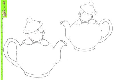 Time for Tea Doodles Digital Stamp