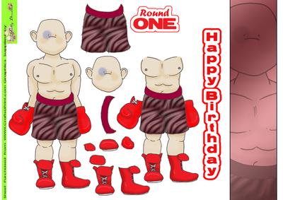 Boxer Hunk Doodles