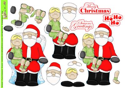 Santa and Girl Doodles