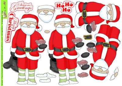 Mince Pie Santa Doodles