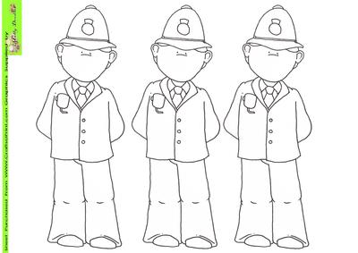 Policeman Doodles Digital Stamp