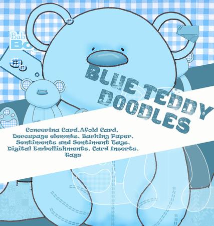 Blue Teddy Doodles Craft Kit