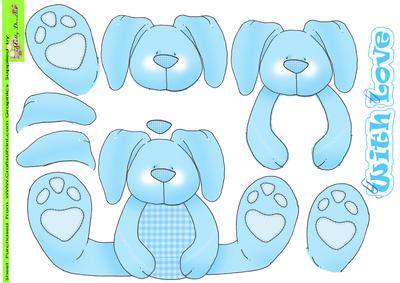 Blue Bunny Doodles Step by Step