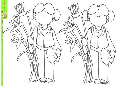 Bird of Paradise Doodles Digital Stamp