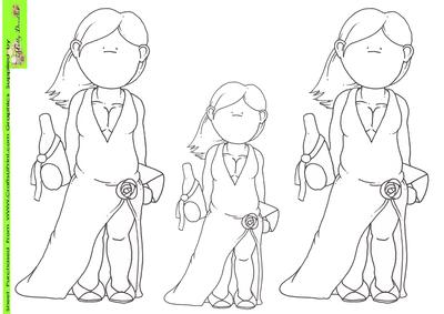 Little Black Dress Doodles Digital Stamp