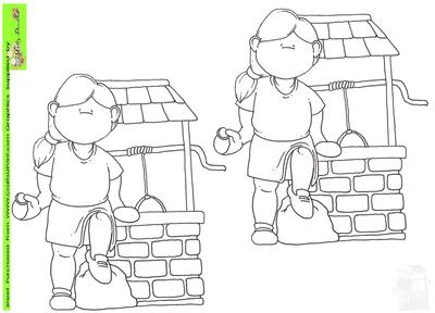 Wishing Well Doodles Digital Stamp